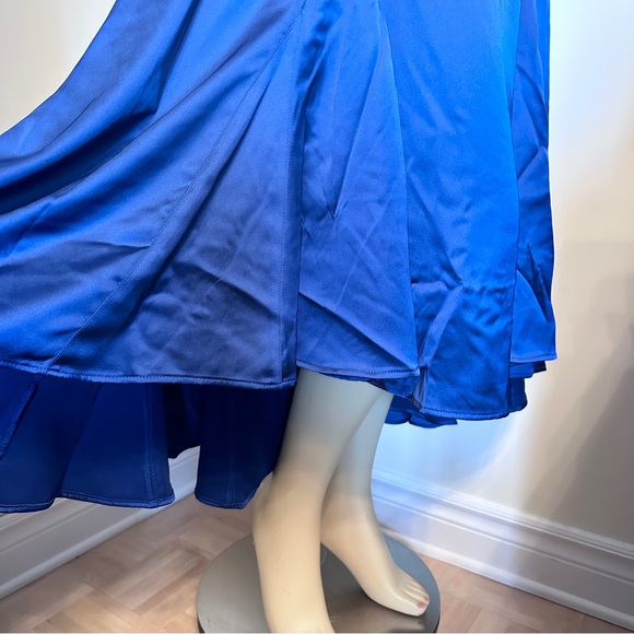 Max Studio blue satin skirt - Picture 7 of 10
